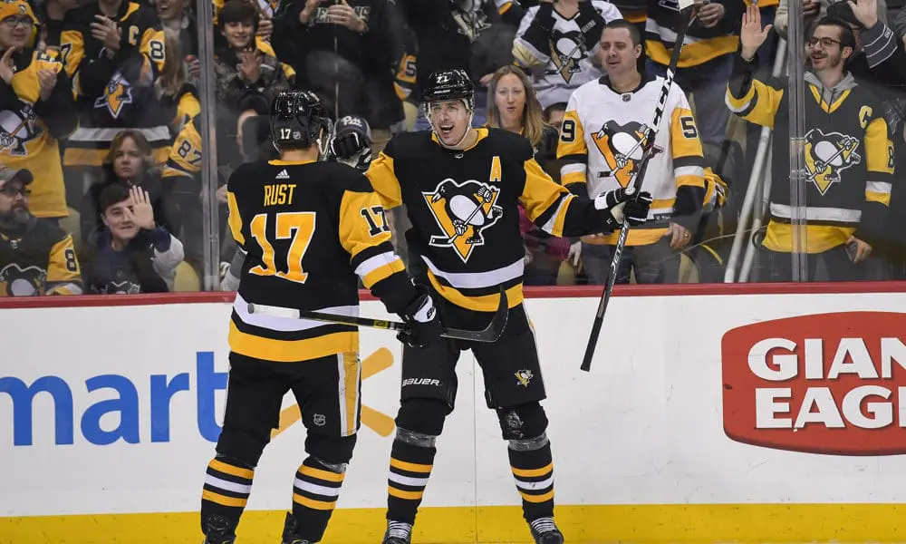 Pittsburgh Penguins lines with Evgeni Malkin Bryan Rust