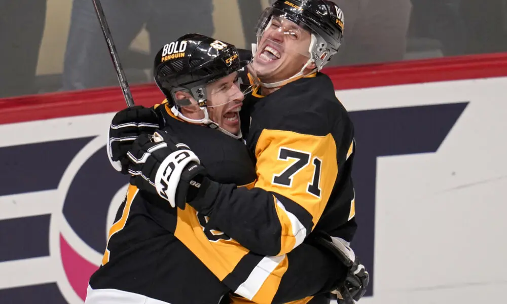 Pittsburgh Penguins Sidney Crosby, Evgeni Malkin