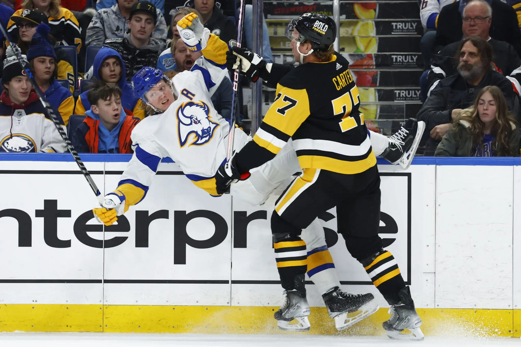 Pittsburgh Penguins, Jeff Carter, hit Rasmus Dahlin. NHL Trade deadline talk