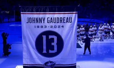 Johnny Gaudreau banner. Pittsburgh Penguins news, NHL trade talk