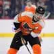 Philadelphia Flyers' Scott Laughton in action during an NHL hockey game against the Winnipeg Jets, Sunday, Jan. 22, 2023, in Philadelphia. (AP Photo/Derik Hamilton)