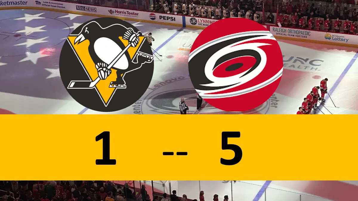 Pittsburgh Penguins Game 5-1 Loss Carolina Hurricanes