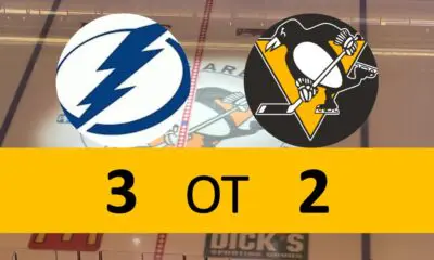 Pittsburgh Penguins Game Lose 3-2 OT Tampa Bay Lightning