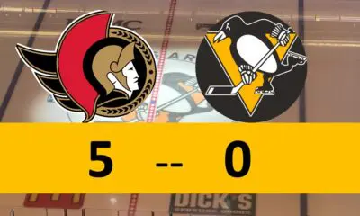 Pittsburgh Penguins Game Lose 5-0 Ottawa Senators