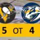 Pittsburgh Penguins Game Win 5-4 Overtime Nashville Predators