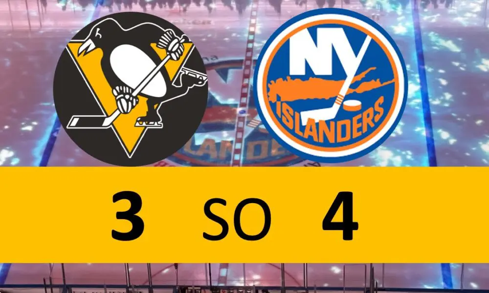 Pittsburgh Penguins Game lose 4-3 SO New York Islanders