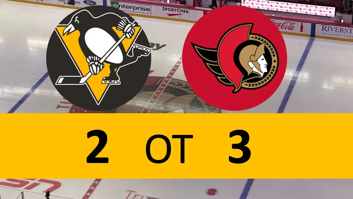 Pittsburgh Penguins Lose OT 3-2 Senators