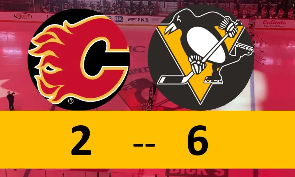 Pittsburgh Penguins Win 6-2 Over Calgary Flames