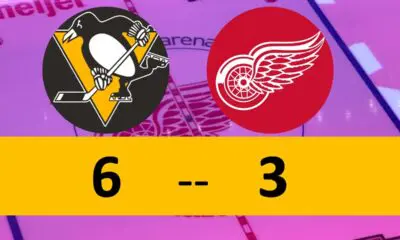 Pittsburgh Penguins game, Joel Blomqvist shines, Pens beat Detroit Red Wings 6-3