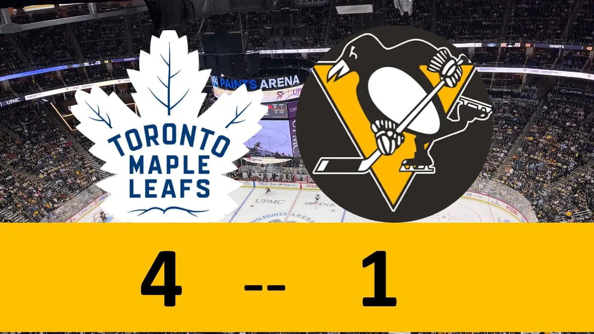 Pittsburgh Penguins game, Toronto Maple Leafs, 4-1