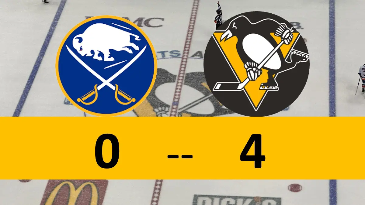 Pittsburgh Penguins game win 4-0 Buffalo Sabres