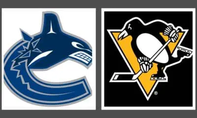 Pittsburgh Penguins game versus Vancouver Canucks. Penguins lines, Penguins game notes