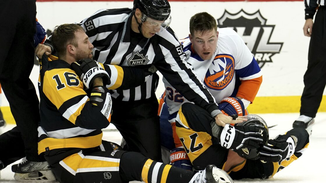 PIttsburgh Penguins game, Jason Zucker, Evgeni Malkin fight