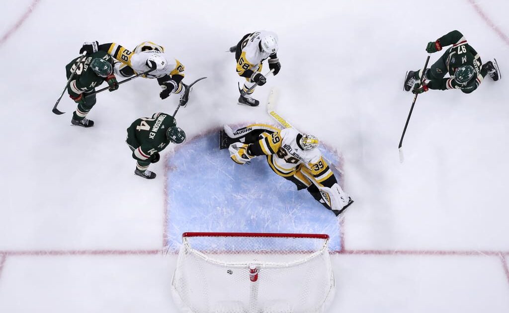 Pittsburgh Penguins game, Minnesota Wild disputed goal,