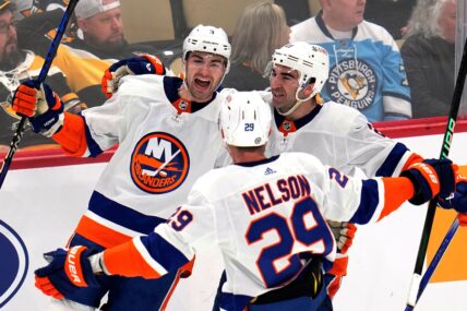Adam Pelech Brock Nelson Kyle Palmieri