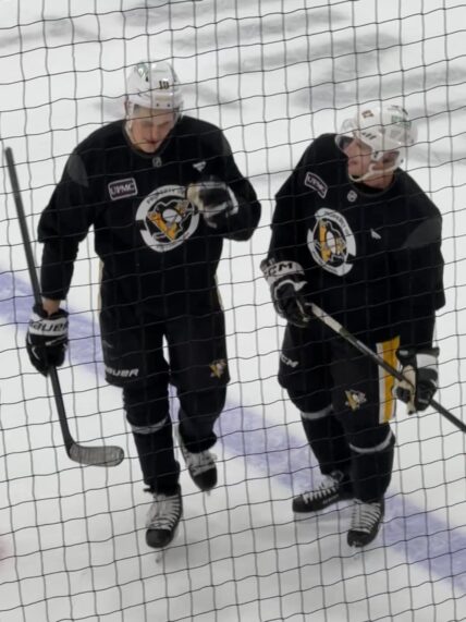 Pittsburgh Penguins practice, Jesse Puljujarvi, Sidney Crosby