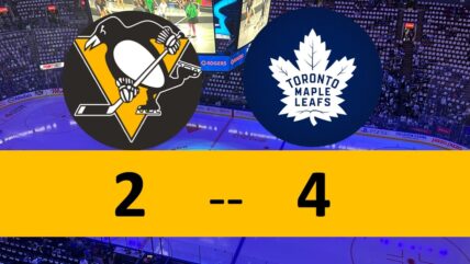 Pittsburgh Penguins game 4-2 loss Toronto Maple Leafs