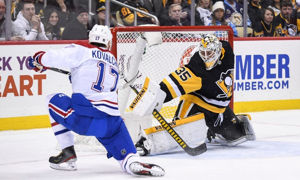 Pittsburgh Penguins Tristan Jarry Montreal Canadiens Ilya Kovalchuk