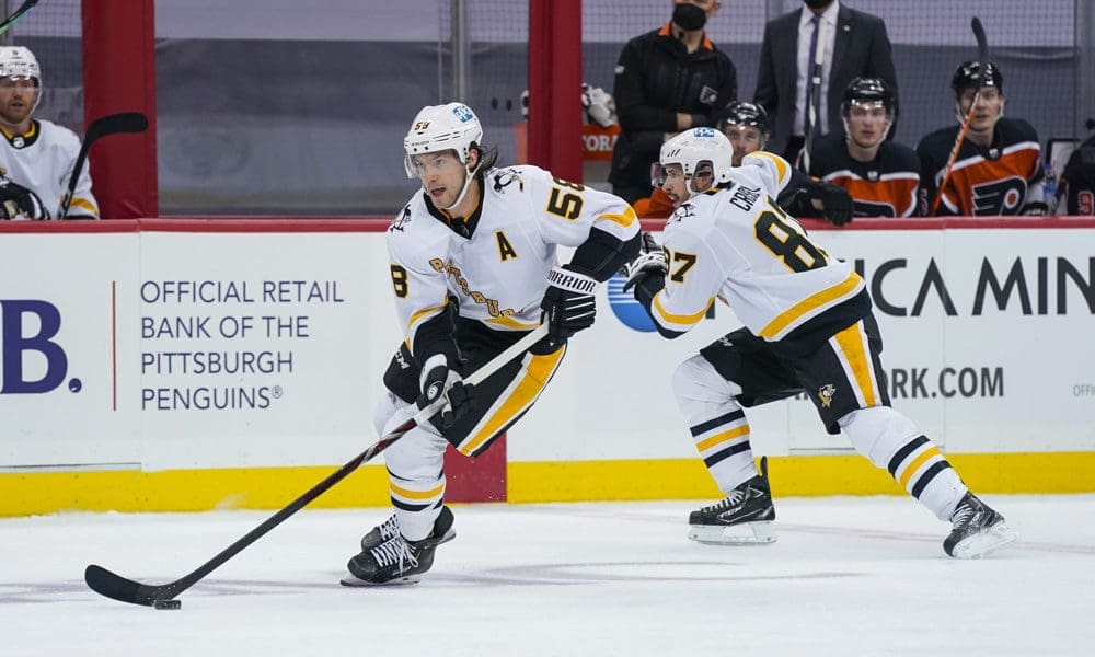 Pittsburgh Penguins Kris Letang and Sidney Crosby