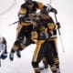 Pittsburgh Penguins Celebrate Win, Evgeni Malkin, Kris Letang