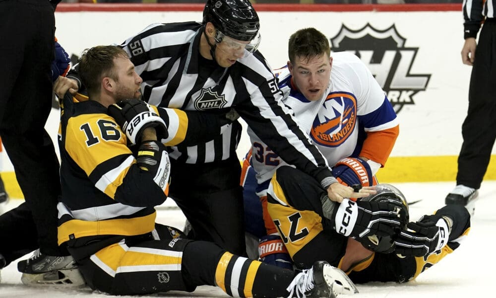 PIttsburgh Penguins game, Jason Zucker, Evgeni Malkin fight