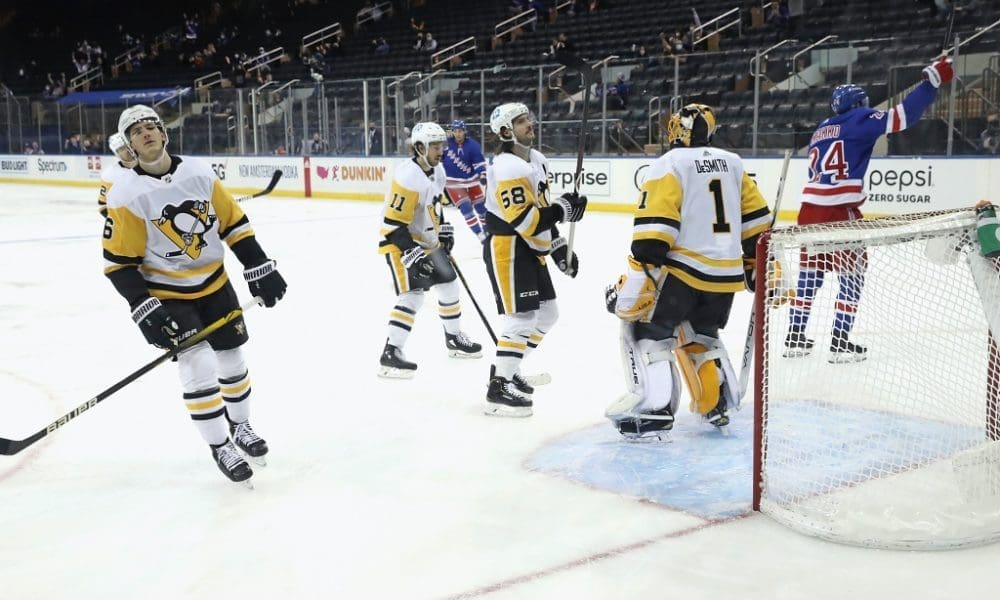 Pittsburgh Penguins John Marino, Casey DeSmith, New York Rangers