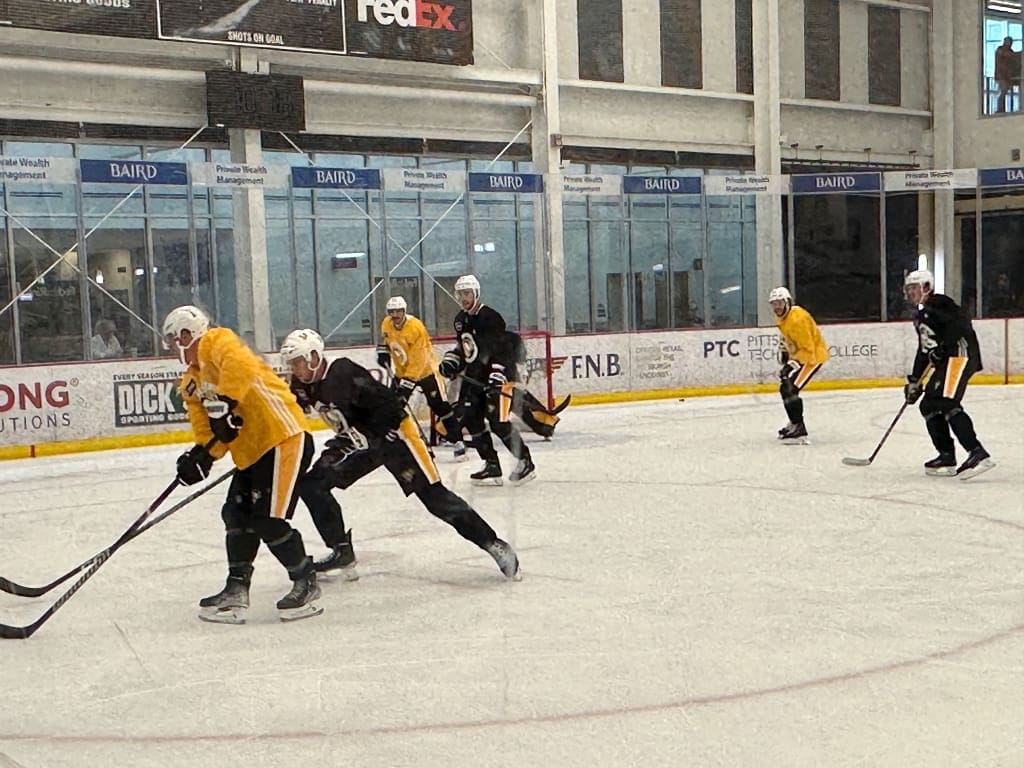 Pittsburgh Penguins practice, Jeff Carter