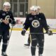 Pittsburgh Penguins pratice, Sidney Crosby, Erik Karlsson