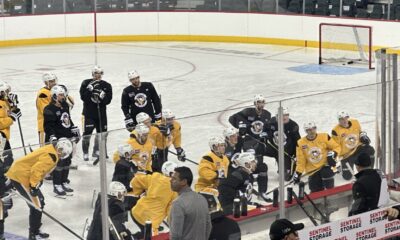 Pittsburgh Penguins practice. Mike Sullivan. Sidney Crosby