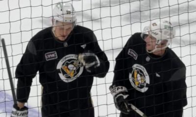 Pittsburgh Penguins practice, Jesse Puljujarvi, Sidney Crosby