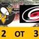 Pittsburgh Penguins game, lose 3-2 in OT to Carolina Hurricanes