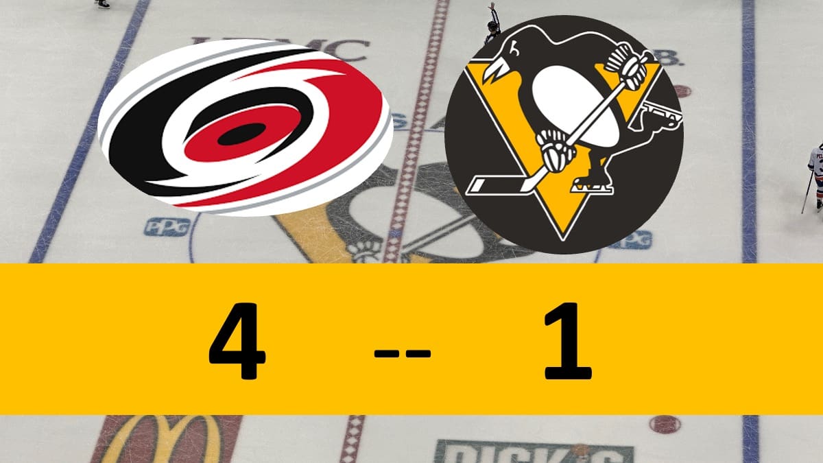 Pittsburgh Penguins Game, 4-1 Loss to Carolina Hurricanes