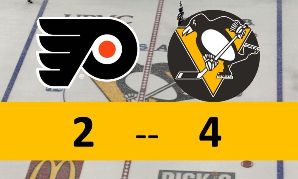 {Pittsburgh Penguins game, 4-2 win Philadelphia Flyers