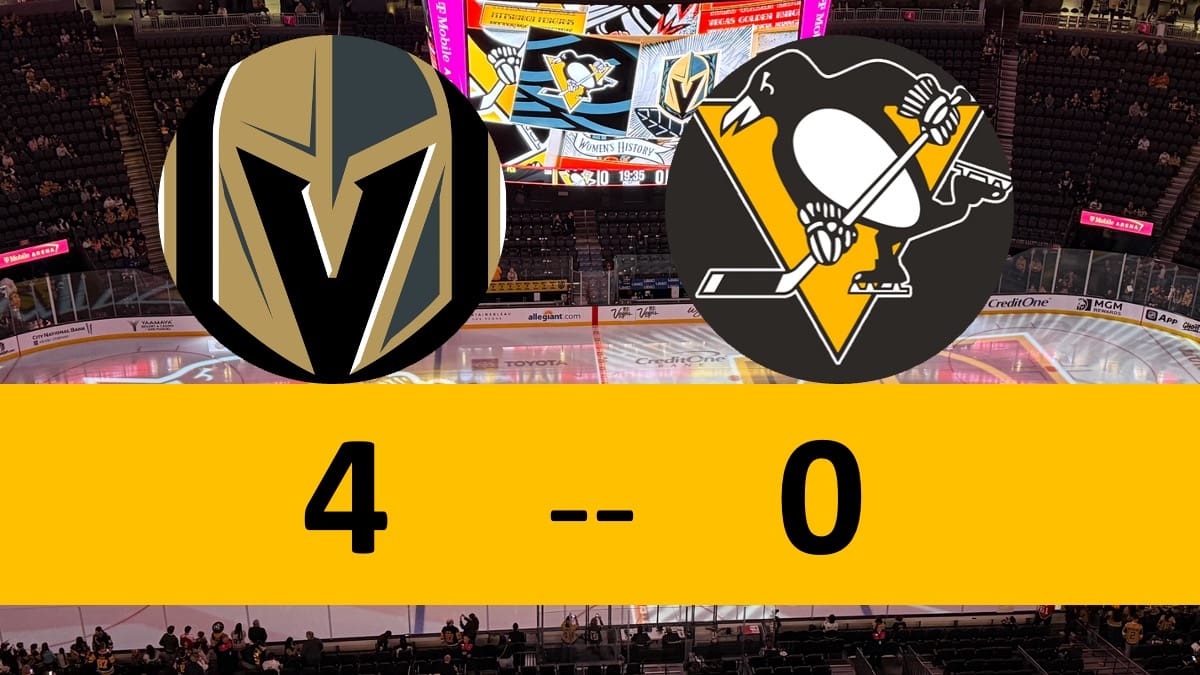 Pittsburgh Penguins Game Lose 4-0 Vegas Golden Knights