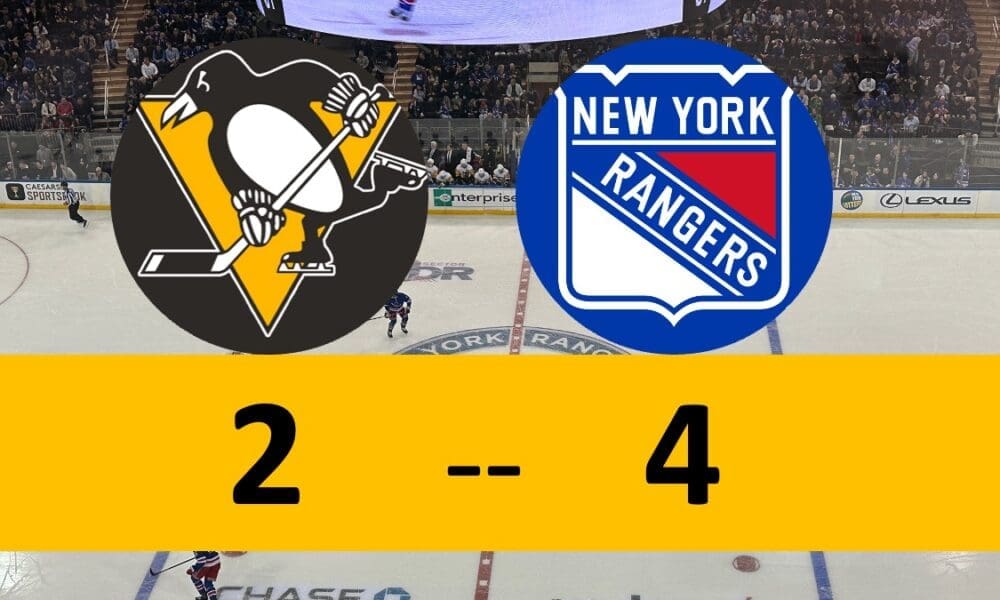 Pittsburgh Penguins Game, Lose 4-2 New York Rangers