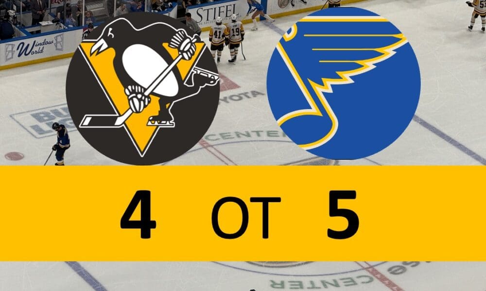 Pittsburgh Penguins Lose OT 5-4 St. Louis Blues