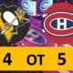 Pittsburgh Penguins Lose OT, Montreal Canadiens