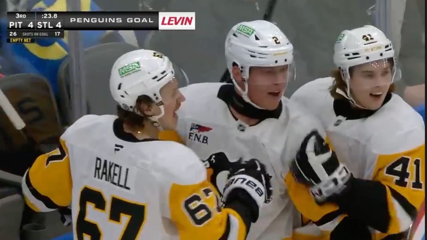 Pittsburgh Penguins, Rutger McGroarty with Rickard Rakell, Ville Koivunen