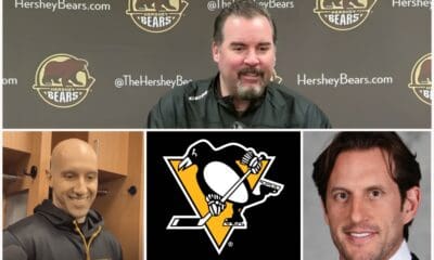 Pittsburgh Penguins assistant coaches: Todd Nelson (top), Nick Bonino left, Richard Clune right