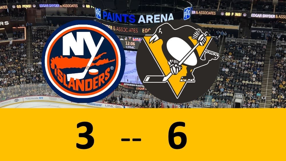 Pittsburgh Penguins game, beat New York Islanders 6-3