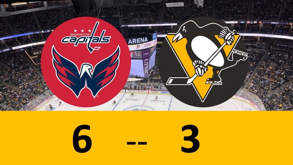 Pittsburgh Penguins game, Washington Capitals Win 6-3