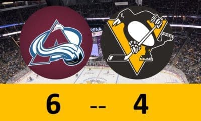 Pittsburgh Penguins game, lose to Colorado Avalanche 6-4