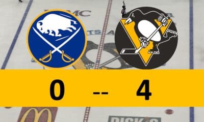 Pittsburgh Penguins game win 4-0 Buffalo Sabres