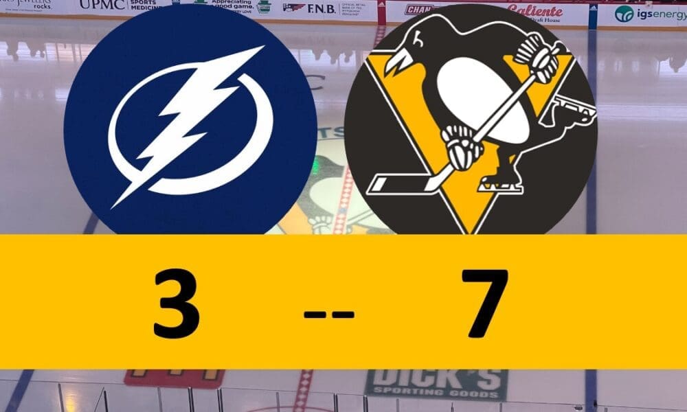 Pittsburgh Penguins game, 7-3 win over Tampa Bay Lightning