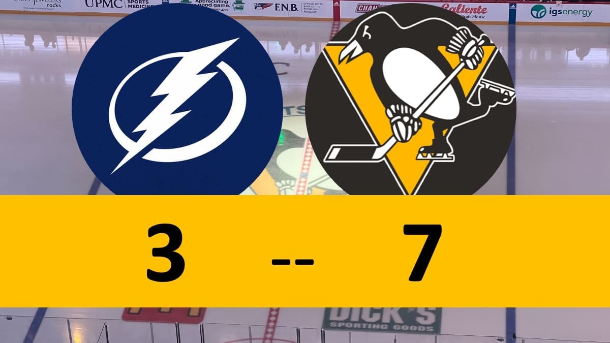 Pittsburgh Penguins game, 7-3 win over Tampa Bay Lightning