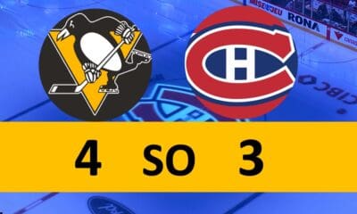 Pittsburgh Penguins win SO 4-3 Montreal Canadiens
