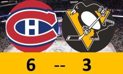 pittsburgh penguins, montreal canadiens win 6-3