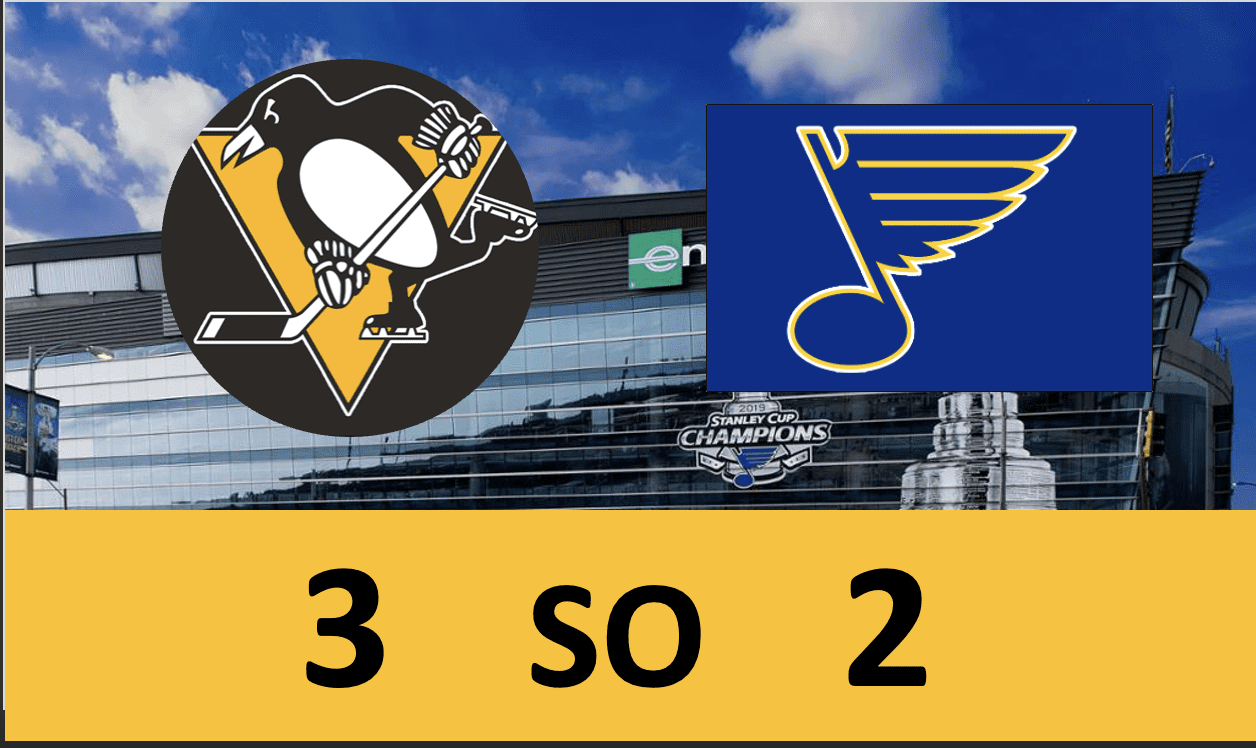 Pittsburgh Penguins, St. Louis Blues Game, 3-2 Pens