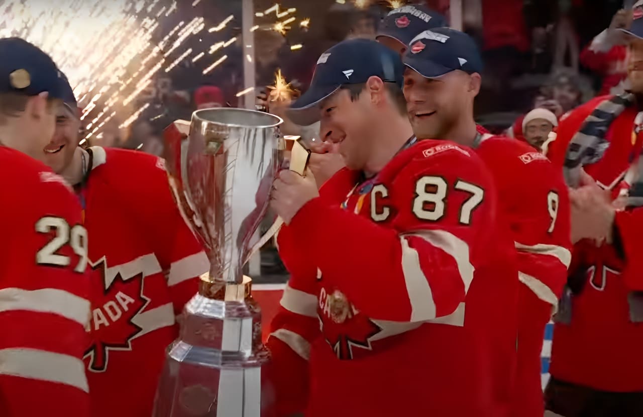 Sidney Crosby Team Canada. Four Nations Face-Off trophy. NHL trade rumors, and Pittsburgh Penguins news