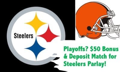 Steelers bets, Draftkings promo, playoff parlay